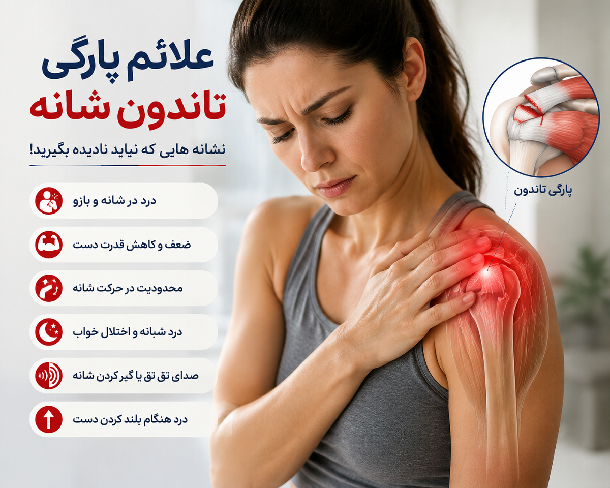 علائم پارگی تاندون شانه چیست؟ نشانه‌های مهم، علت‌ها و روش‌های تشخیص آسیب تاندون