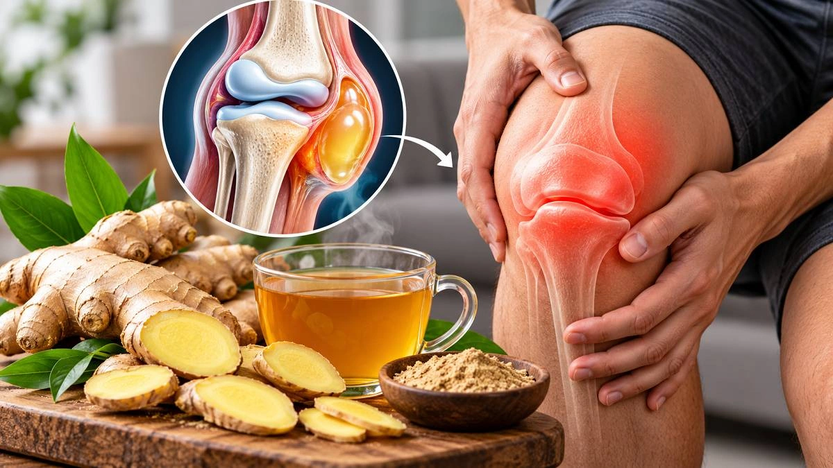 زنجبیل برای آب آوردن زانو؛ آیا واقعاً ورم و مایع مفصل را کم می‌کند؟
